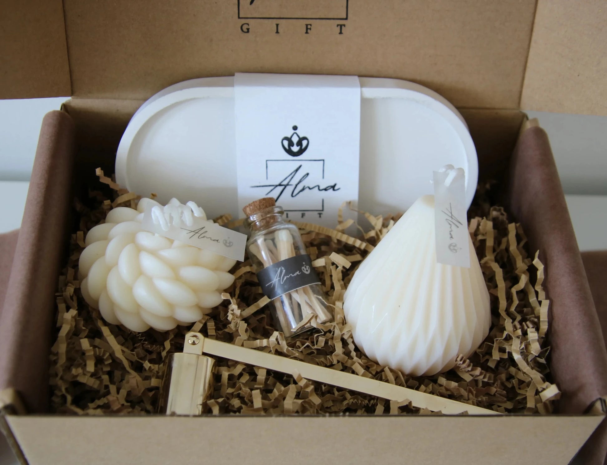 Geometric Pear & Succulent Gift Box Front
