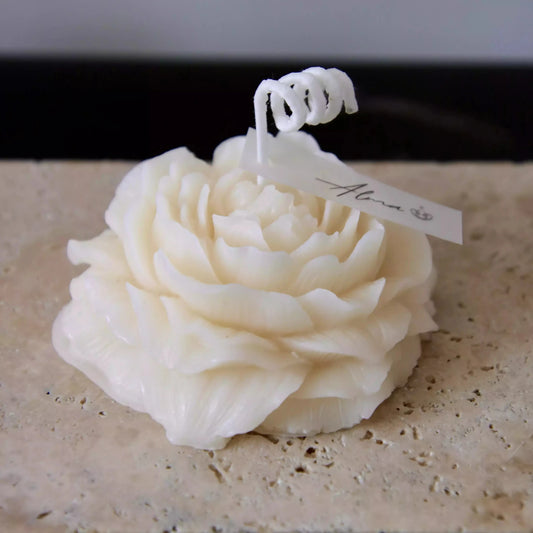 Peony Candle Ivory