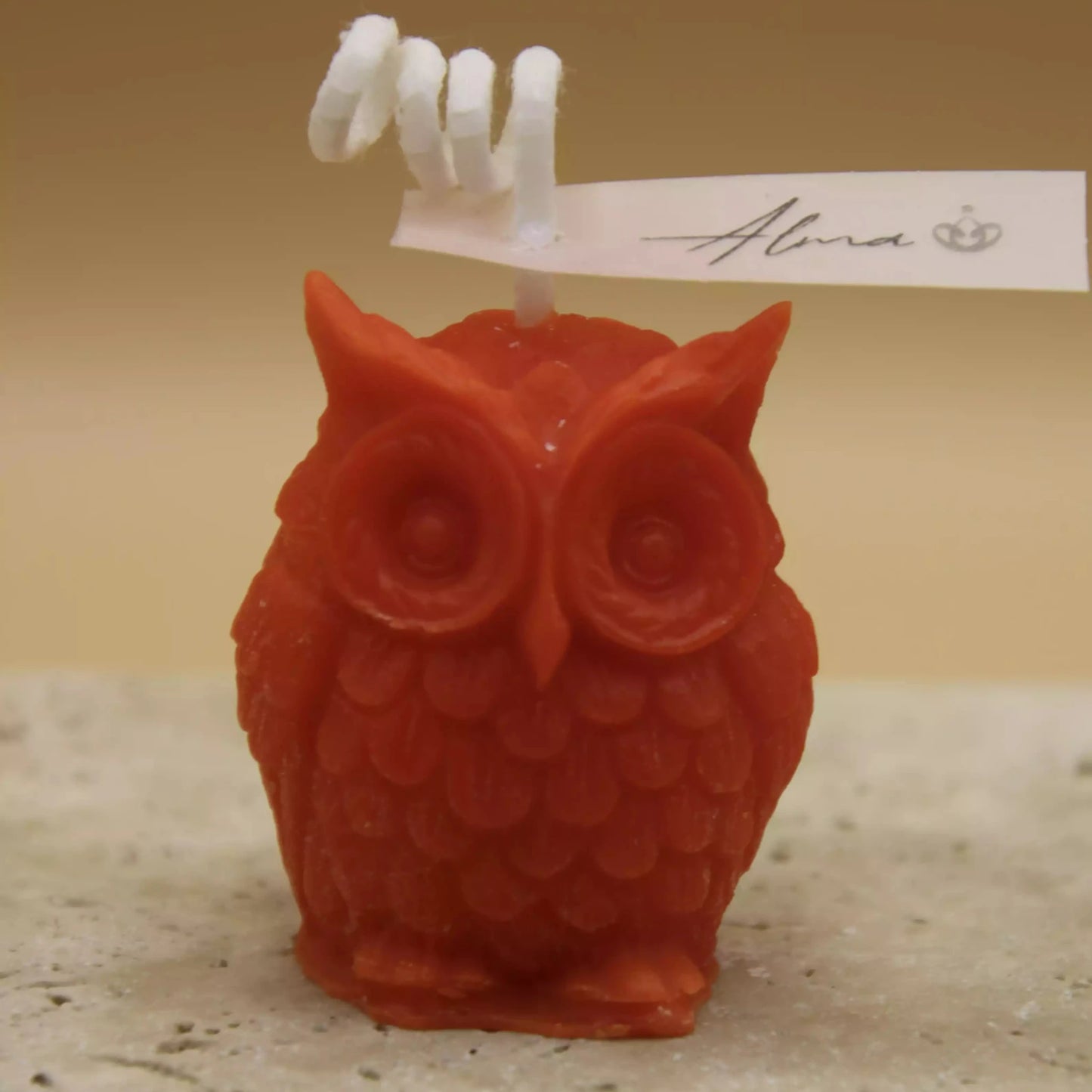 Tiny Owl Brown Candle