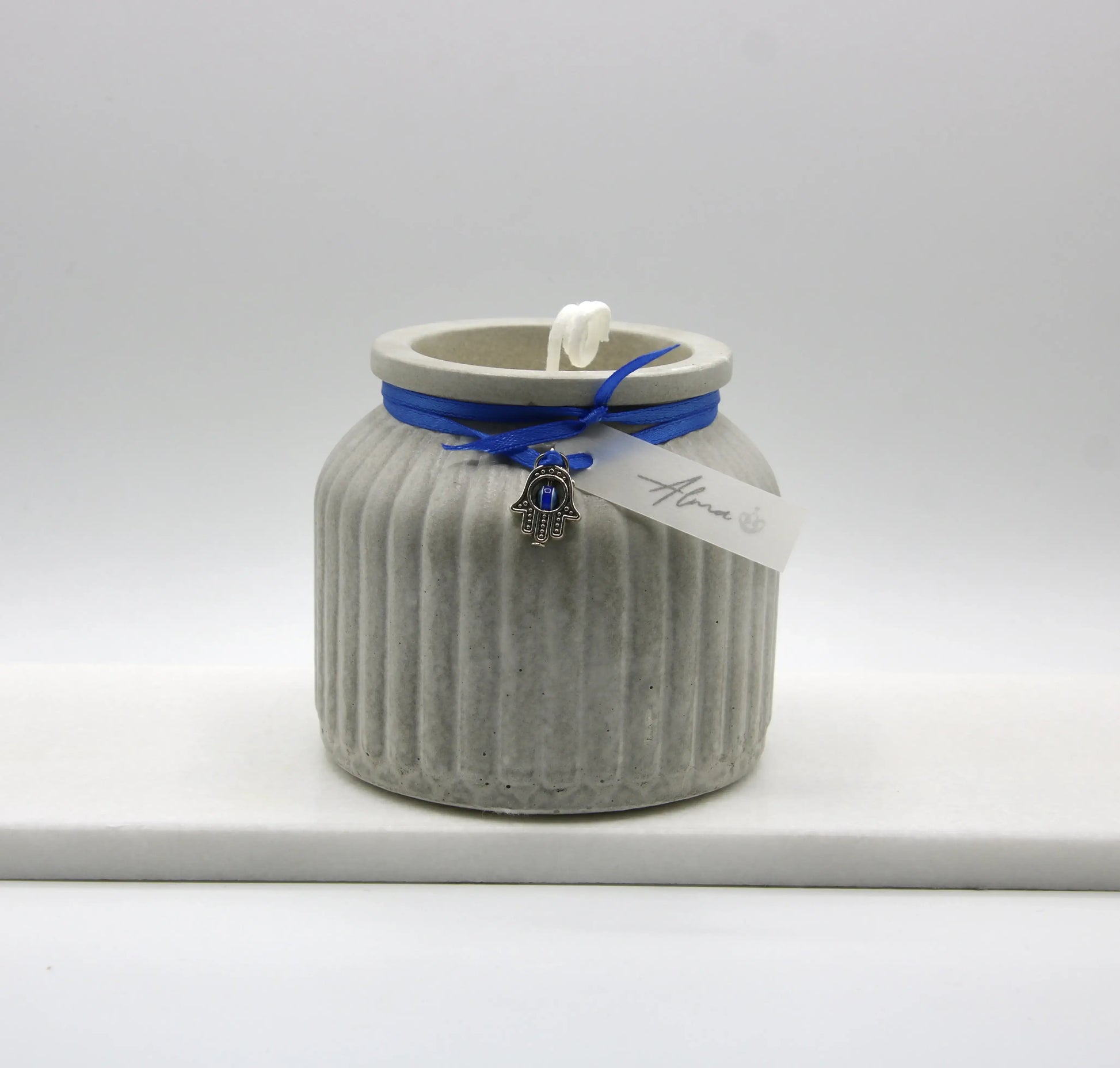 Concrete Jar Candle – Jasmine Scent – Zen Decor Candle Miami