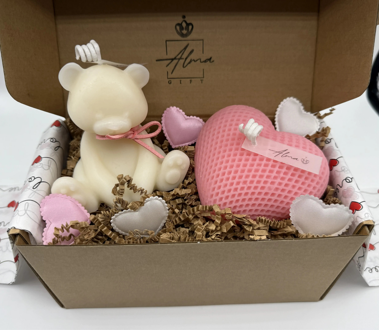 Lazy Bear and Love Heart Gift Box Front