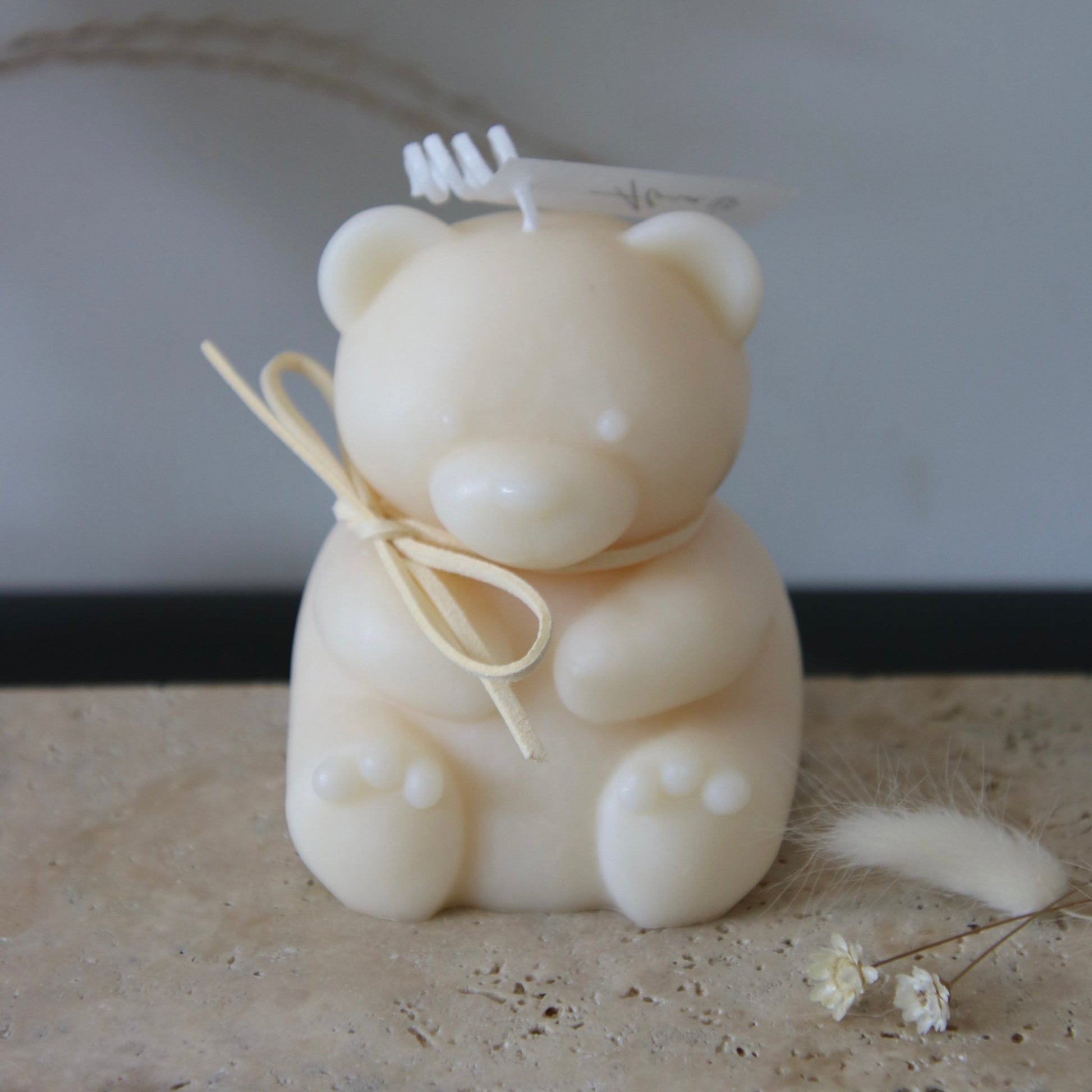 Pearl Bear Candle