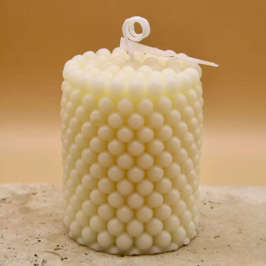 Pearl Pillar Candle Ivory