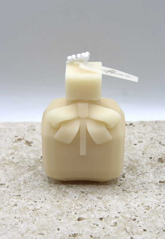 Perfume Bottle Candle Ivory