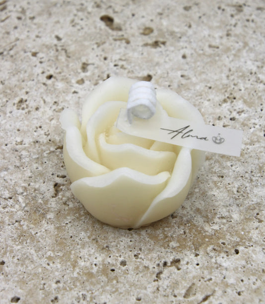 Rose Candle Ivory