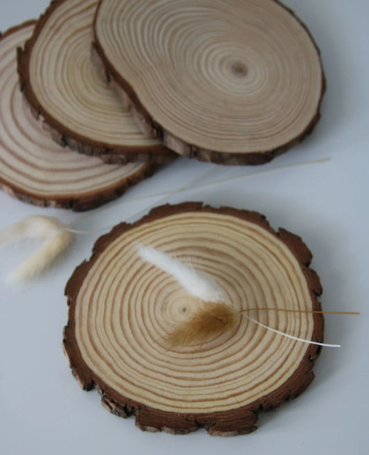 Wood Round Vase Accessory