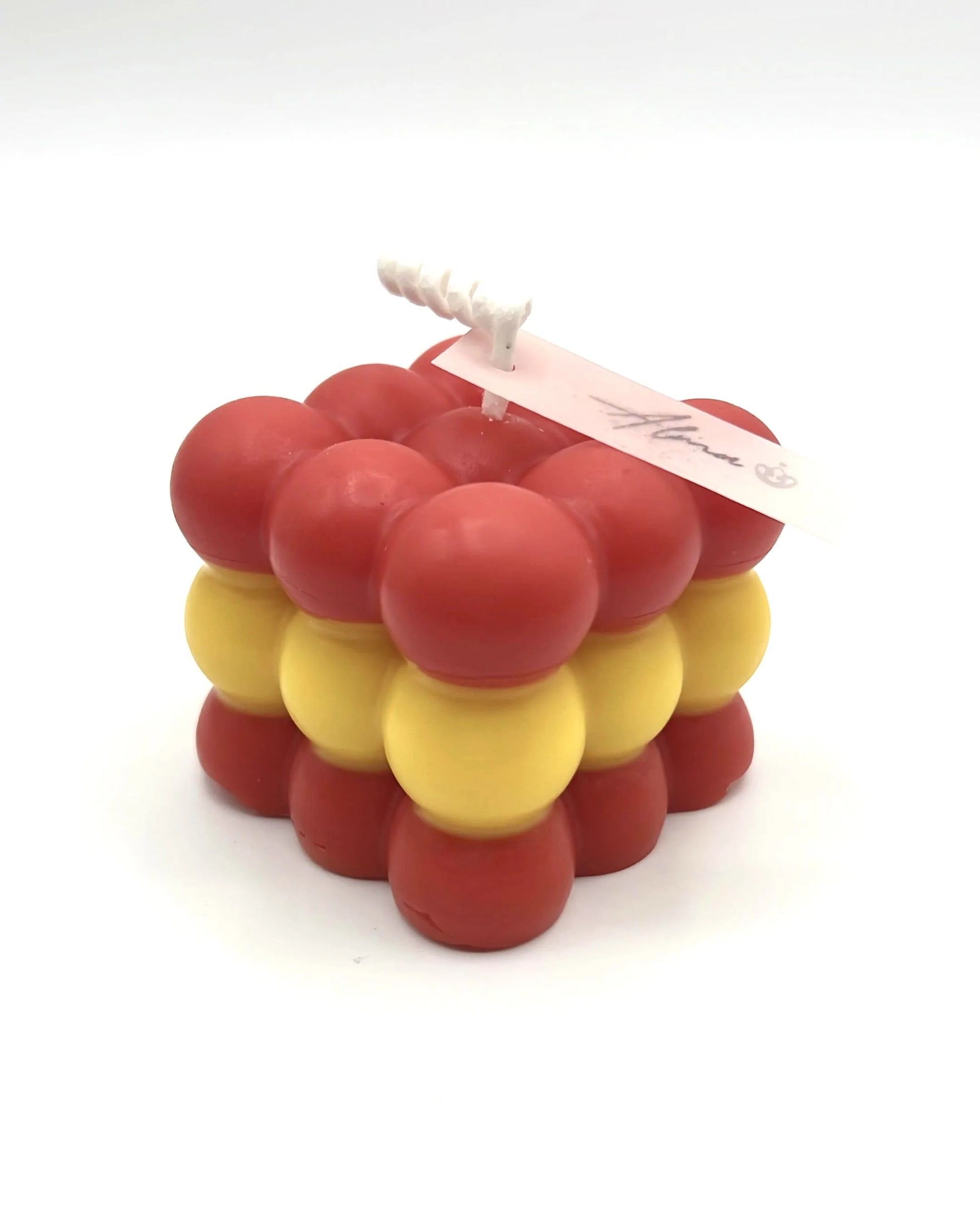 Alma Gift Colors of the World Spain red yellow bubble candle, handmade Miami
