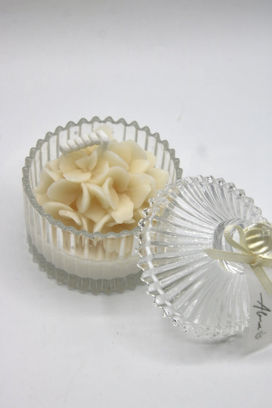floral bouquet votive candle ivory pink decorative soy wax candle for romantic home decor