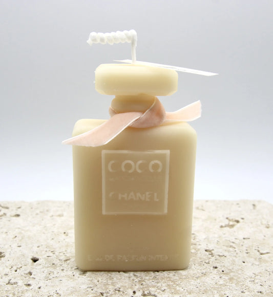 ivory perfume bottle candle luxury inspired decorative soy wax candle for elegant home decor
