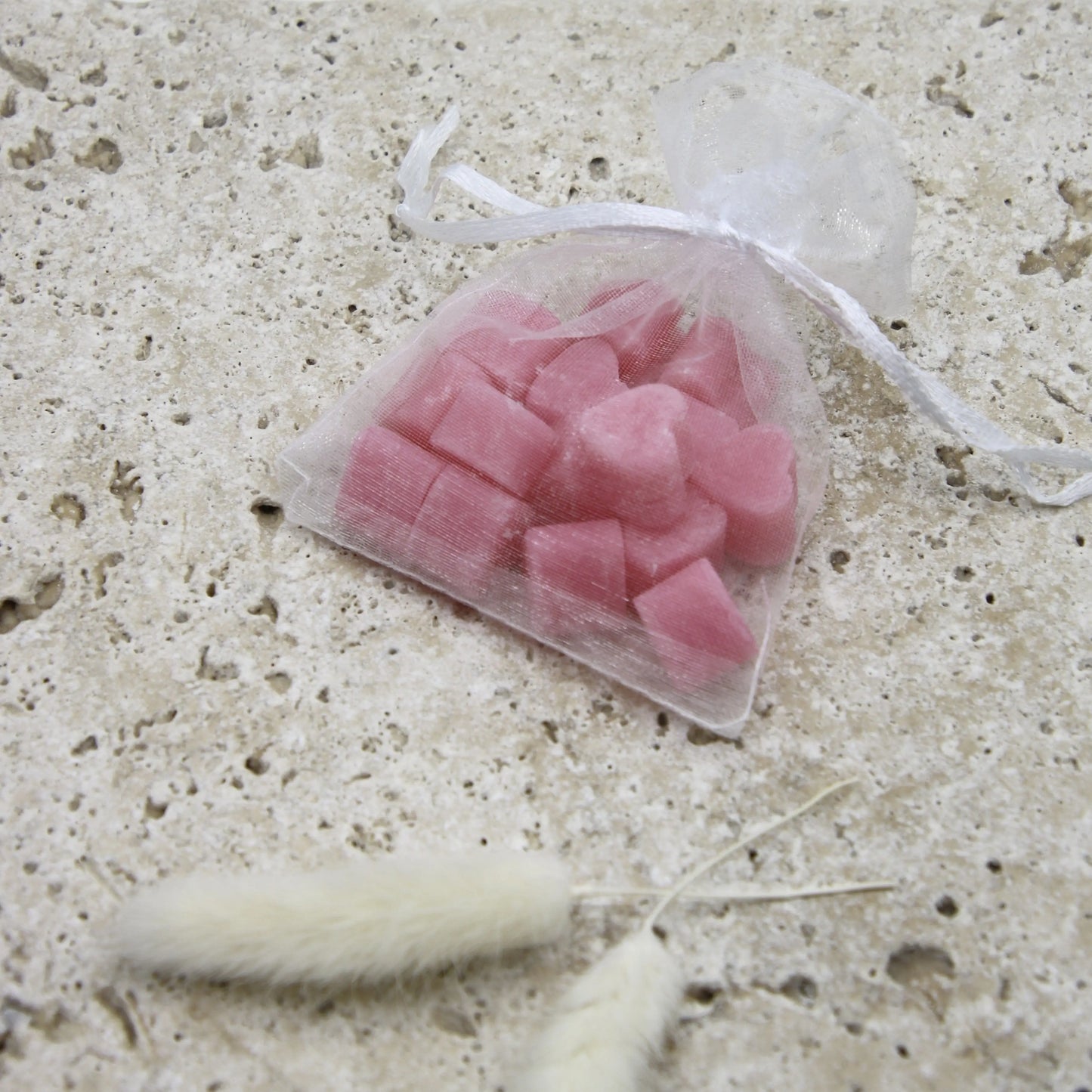 mini heart candle ivory pink decorative soy wax candle small gift favor romantic candle