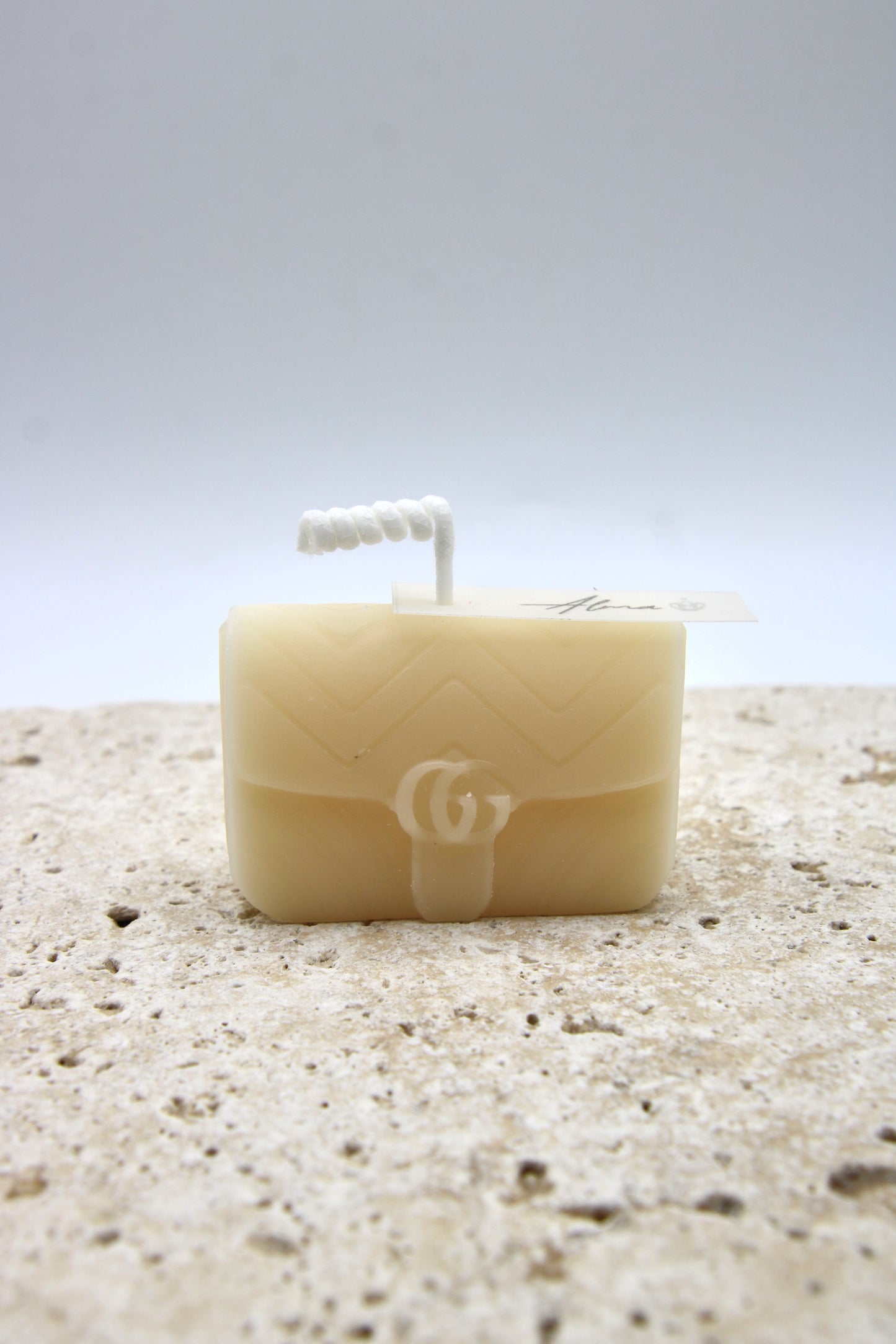 mini purse g candle ivory small decorative soy wax handbag candle souvenir gift close