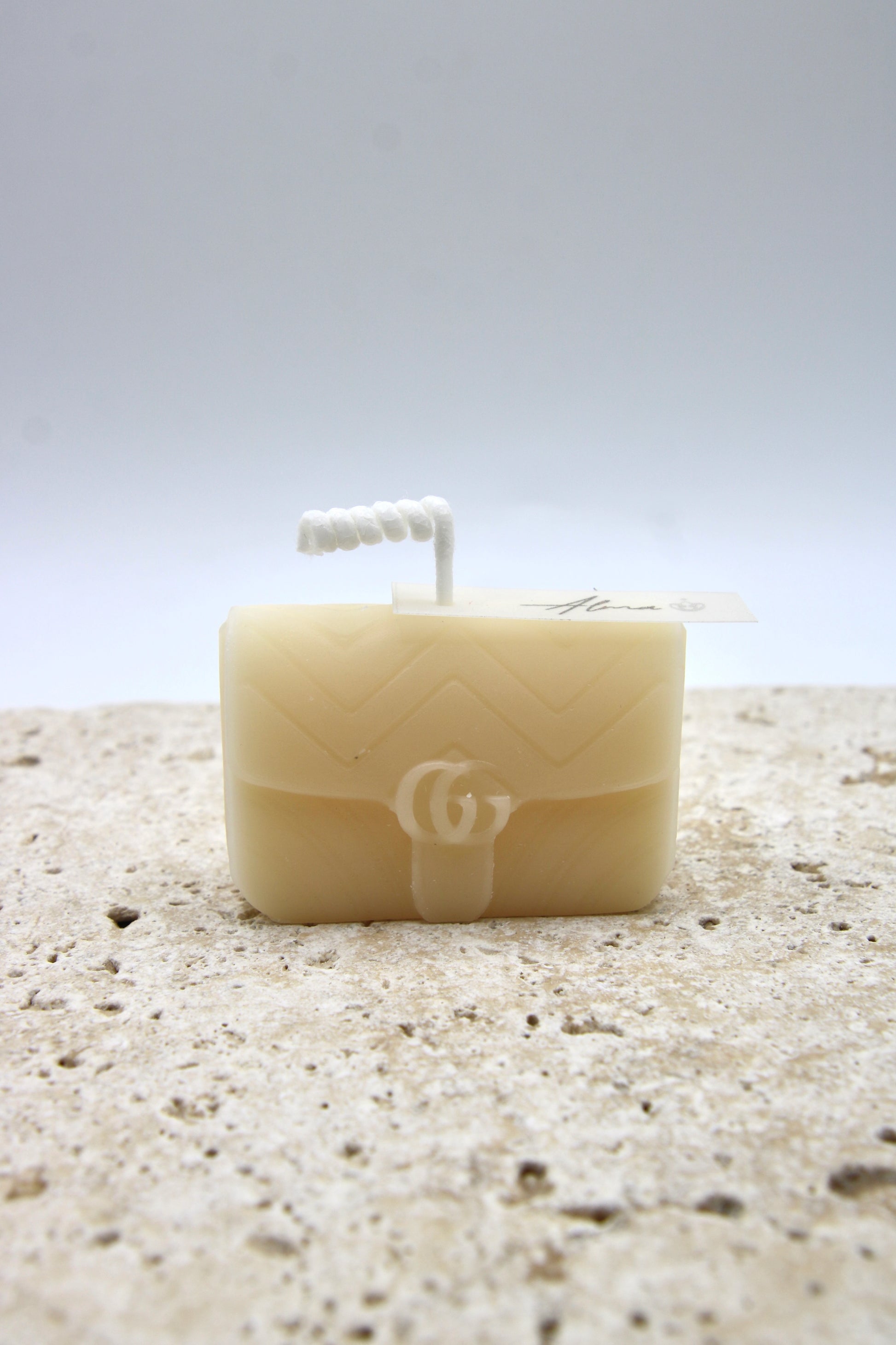 mini purse g candle ivory small decorative soy wax handbag candle souvenir gift close