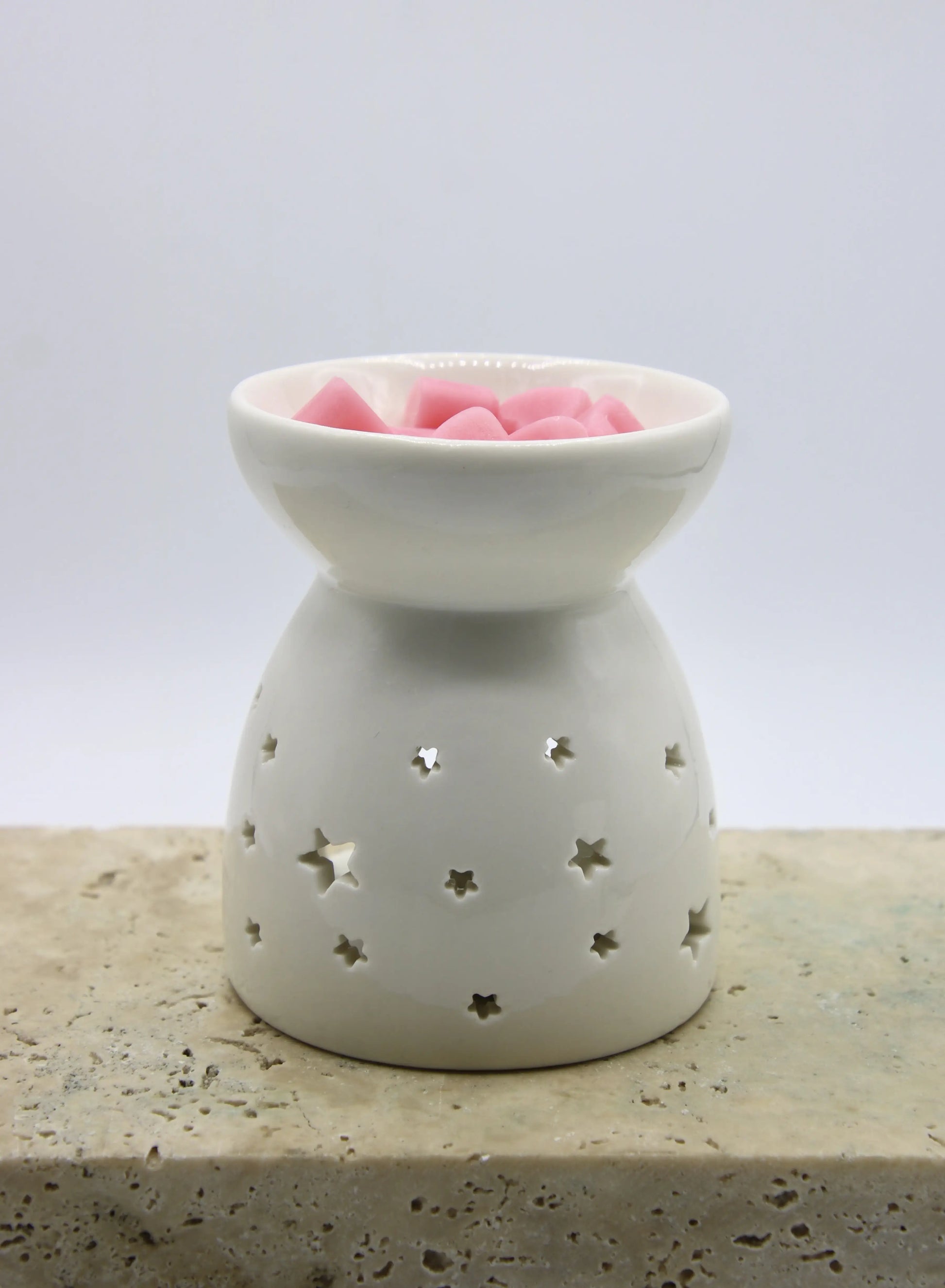 ceramic wax warmer stars design gift box with wax melts hearts rose candle set